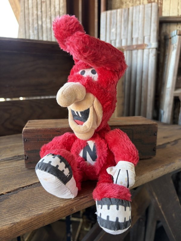 画像1: 80s Vintage Domino Pizza NOID Plush Doll 32cm (A837)  