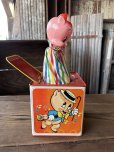 画像4: 60s Vintage Mattel Porky Pig Music Box Jack in the Box (A842) (4)