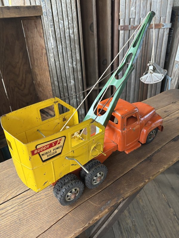 画像8: 50s Vintage Buddy L Mobile Power Digger Crane Truck (A843)