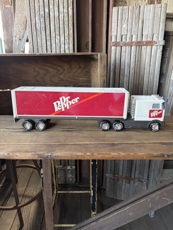 画像6: 90s Nylint Dr.Pepper Advertising Pressed Steel Truck and Trailer (A846)