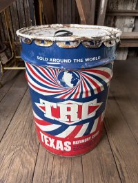 Vintage TRC TEXAS REFINERY CORP 7 Gallon Oil Can (A853)