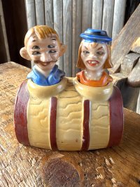 Vintage Drunk 4 Eyes Double Vision Nodder Salt & Pepper Shakers Japan (A878)
