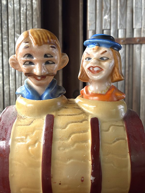 画像10: Vintage Drunk 4 Eyes Double Vision Nodder Salt & Pepper Shakers Japan (A878)