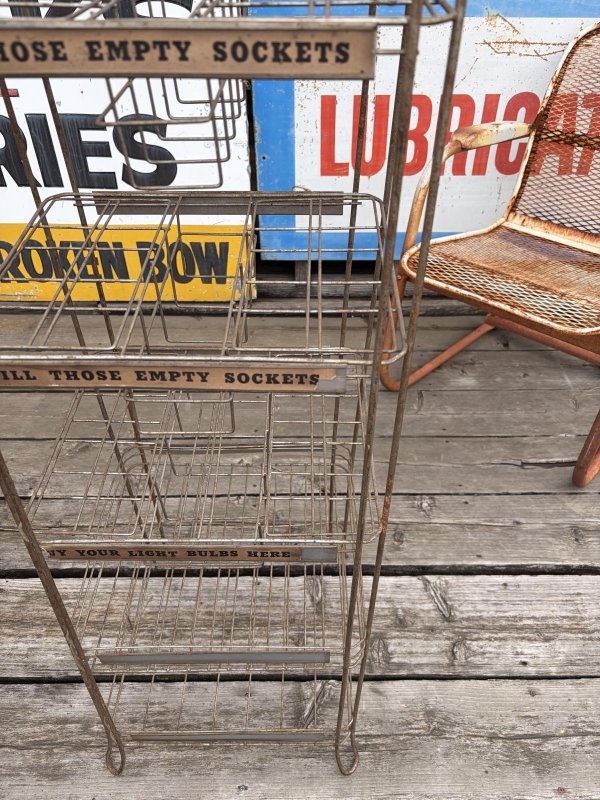 画像17: Vintage G.E General Electric MAZDA LAMPS Store Display Metal Rack (A879) 