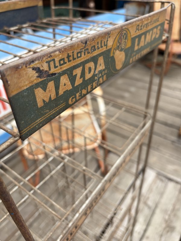 画像14: Vintage G.E General Electric MAZDA LAMPS Store Display Metal Rack (A879) 