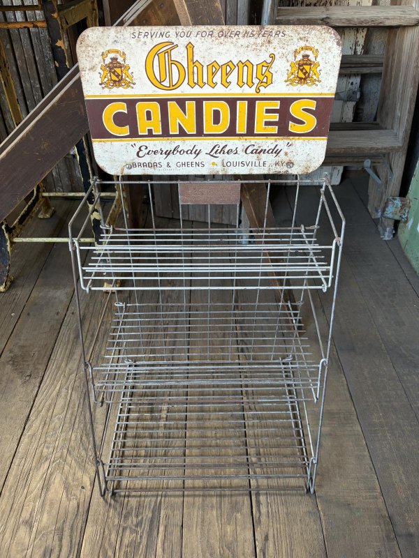 画像1: Vintage Advertising BRADAS & GHEENS CANDIES Store Display Wire Rack (A880) 