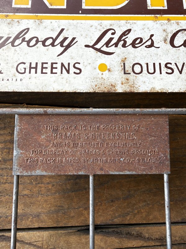 画像14: Vintage Advertising BRADAS & GHEENS CANDIES Store Display Wire Rack (A880) 
