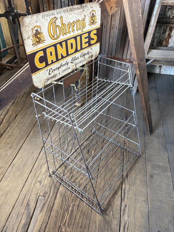 画像2: Vintage Advertising BRADAS & GHEENS CANDIES Store Display Wire Rack (A880) 