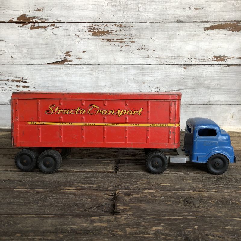 Structo Toys Transport Truck \u0026 Trailer 50s Vintage Structo Transport V...