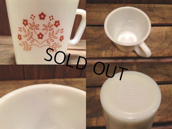 画像2: OLD PYREX TINY FLOWER BROWN (NR-111) (2)