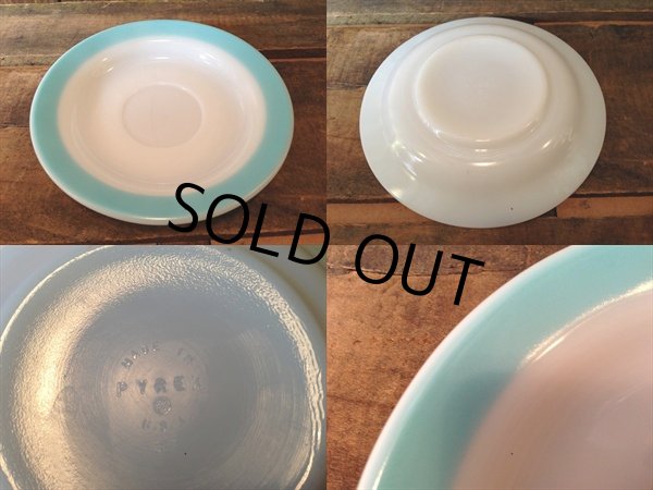 画像2: OLD PYREX CUP & SAUCERS Turquois (NR-117) (2)