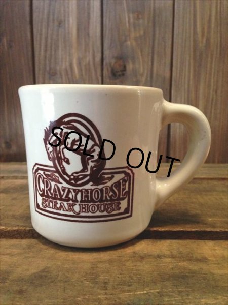 画像1: VINTAGE U.S.A. CRAZY HORSE STEAK HOUSE Restaurant Heavy Mug (NR-158) (1)