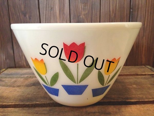 画像1: Fire King Tulip Mixing Bowl L(NR-164) (1)