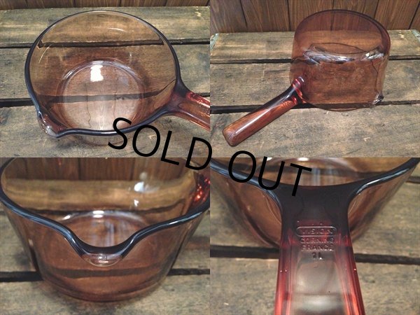 画像2: France VISION CORNING Amber Sauce Pan with Spout (NR-181) (2)