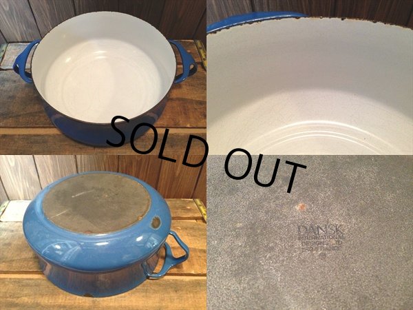 画像2: 60ｓ DANSK BLUE ENAMELED 3QUART POTS (NR-249) (2)