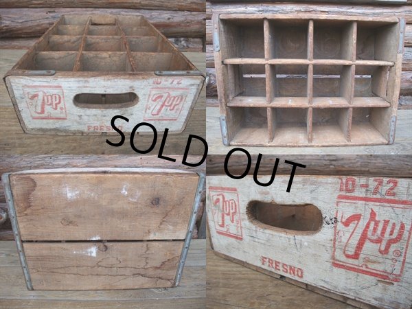 画像2: Vintaｇe 7UP Wood Box (AC318)  (2)
