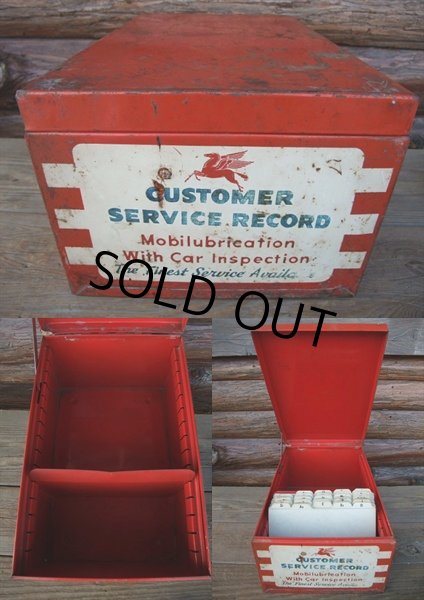 画像2: vintage METAL BOX / MOBIL (AC-345) (2)