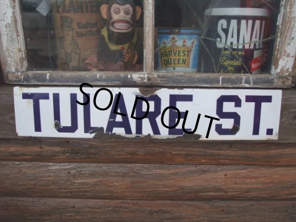 画像1: Vintage STREET Sign / TULARE. ST  (AC-466)　 (1)