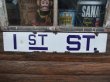 画像1: Vintage Street Sign / 1st ST #A (AC460)　 (1)