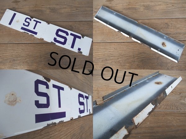 画像2: Vintage Street Sign / 1st ST #A (AC460)　 (2)