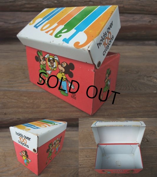 画像2: Vintage Disney CRAYON BOX TIN CAN (AC-479) (2)