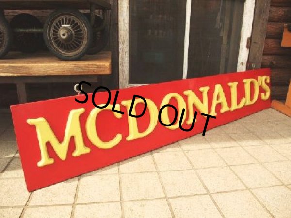 画像1: Vintage McDONALD'S Wood Sign (AC497)　  (1)