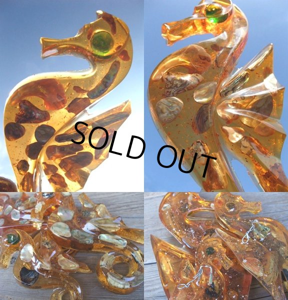 画像3: Vintage Lucite Sea Horse Wall Decor SET (AC-599) (3)