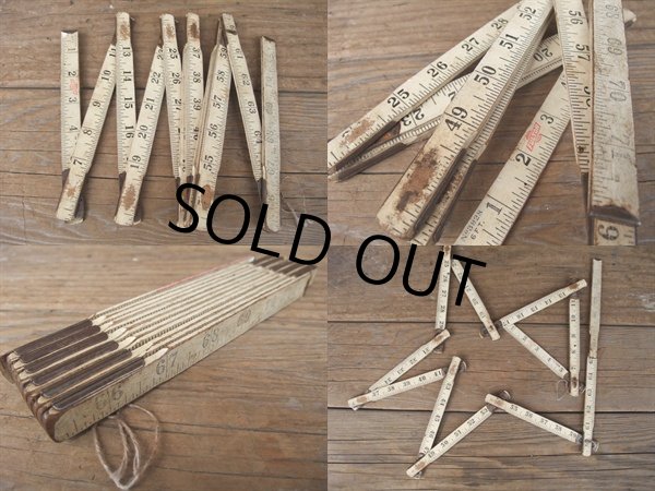 画像2: Vintage Wooden Folfing Ruler  (AC629) (2)