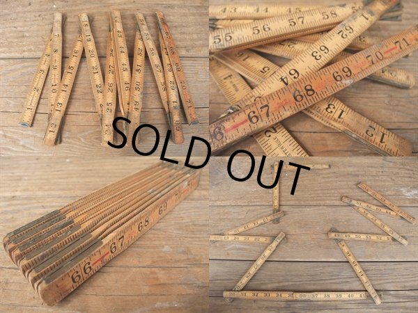 画像2: Vintage Wooden Folfing Ruler  (AC628) (2)