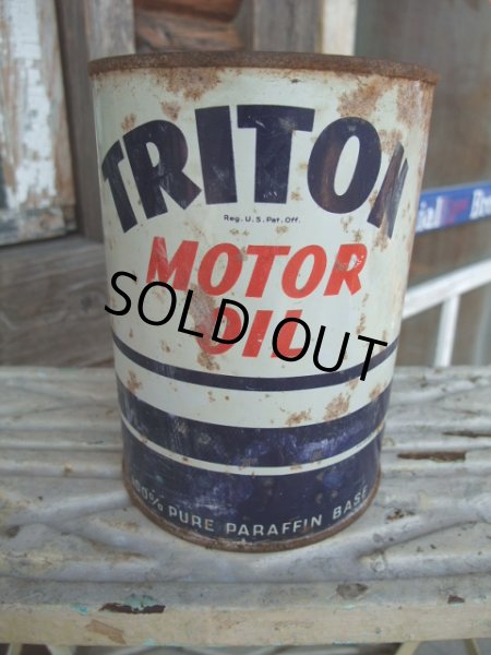 画像1: Vintage TRITON Quart Can Motor Gas/Oil (AC-736) (1)