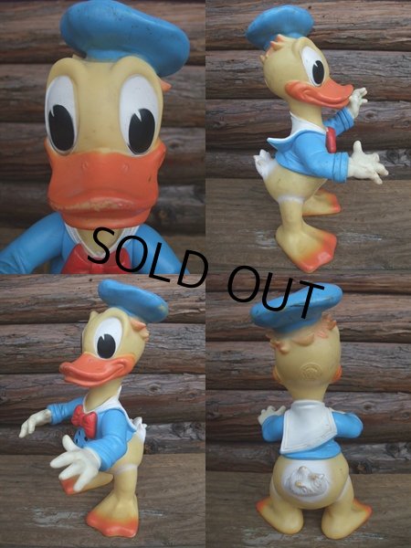 画像2: 70s Vintage Disney Donald Rubber Doll / Ledraplastic  (AC-745) (2)