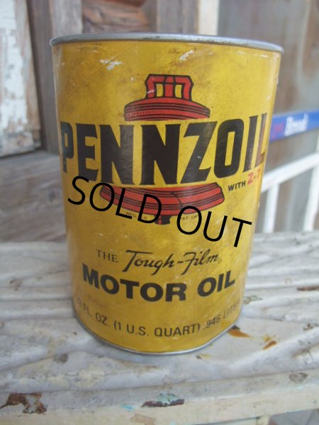 画像1: Vintage PENZOIL Quart Can Motor Gas/Oil (AC-743) (1)