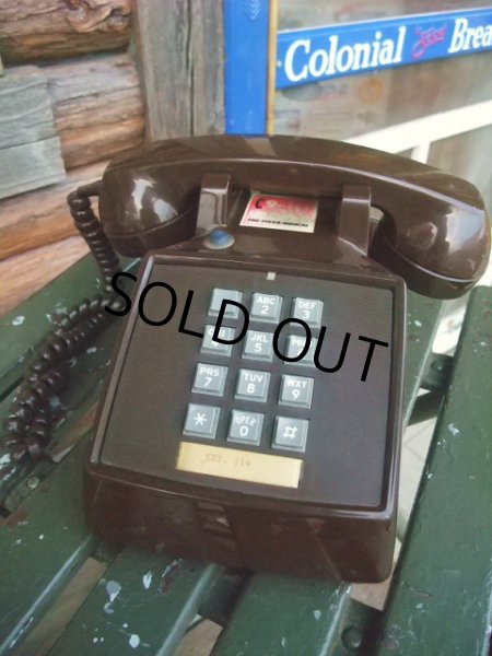 画像1: 70s Vintage Telephone / Brown (AC-822)  (1)