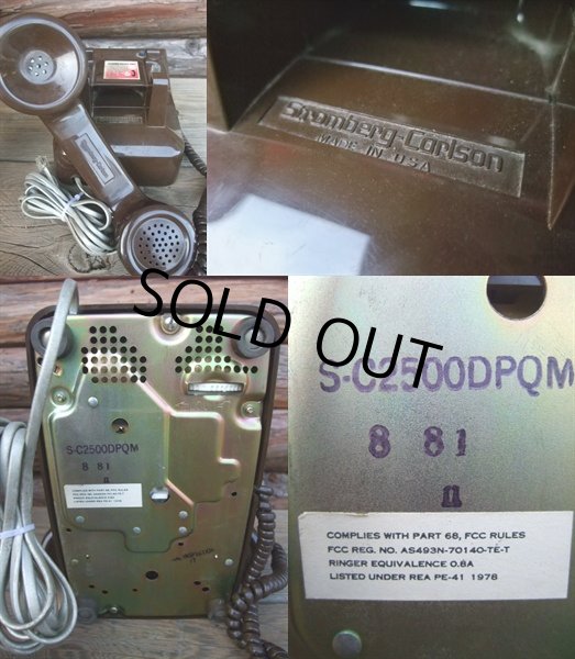 画像3: 70s Vintage Telephone / Brown (AC-822)  (3)