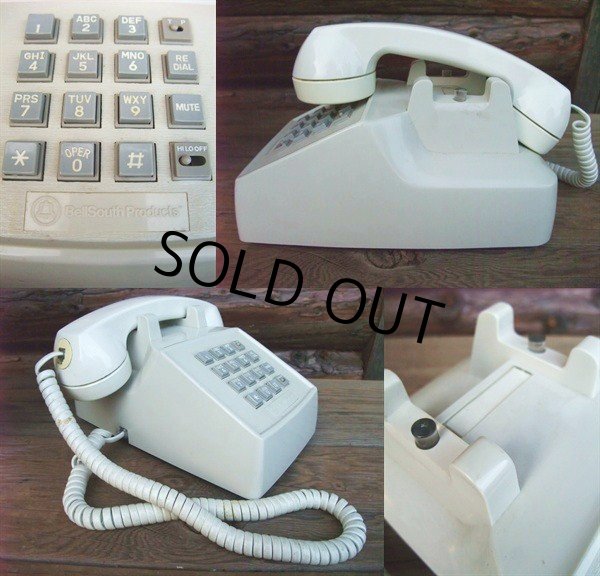画像2: 90s Vintage Telephone / White (AC-824)  (2)