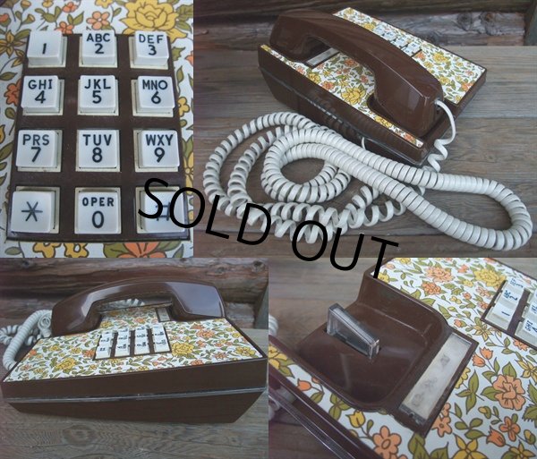 画像2: 70s Vintage Telephone / Flower (AC-825)  (2)