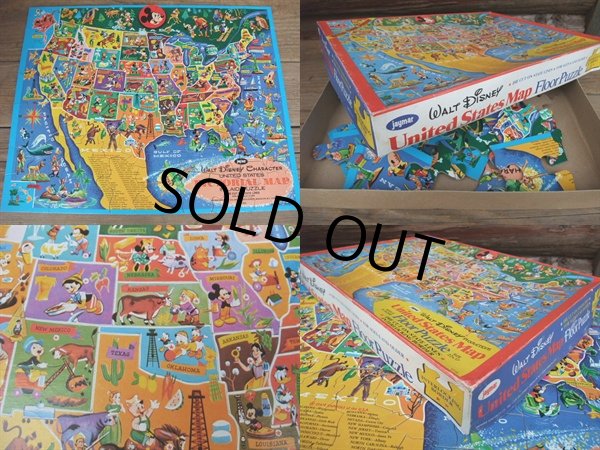 画像3: Vintage Disney Puzzle / U.S. MAP (AC-828) (3)