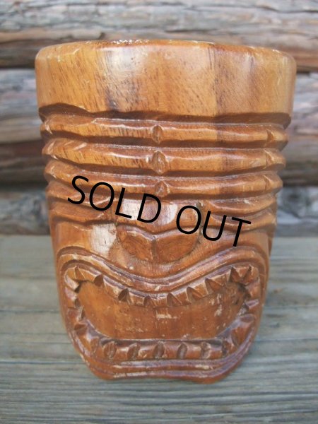 画像1: TIKI / Wood Mug (AC-938) (1)