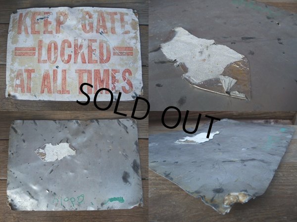 画像3: Vintage Road Sign / KEEP GATE (AC1009) (3)