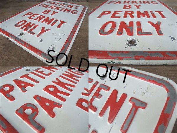 画像2: Vintage ROAD Sign / PATIENT PARKING (AC-1003) (2)