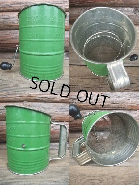 画像2: Vintage Hand-I-Sift Flour Sifter / Green (AC-1171) (2)