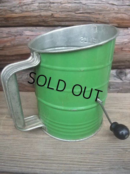 画像1: Vintage Hand-I-Sift Flour Sifter / Green (AC-1171) (1)