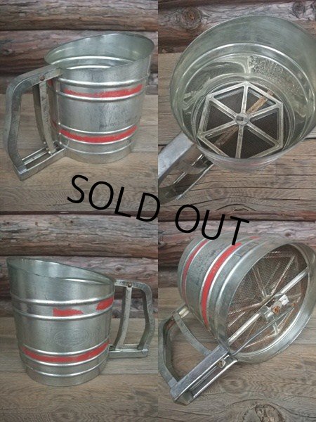 画像2: Vintage Hand-I-Sift Flour Sifter / Redline (AC-1173) (2)