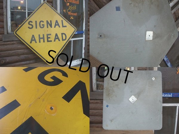 画像3: Vintage ROAD Sign / SIGNAL AHEAD (NK-052)  (3)