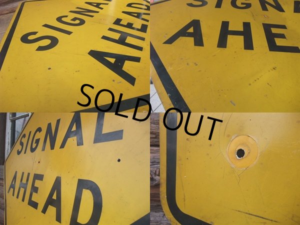 画像2: Vintage ROAD Sign / SIGNAL AHEAD (NK-052)  (2)