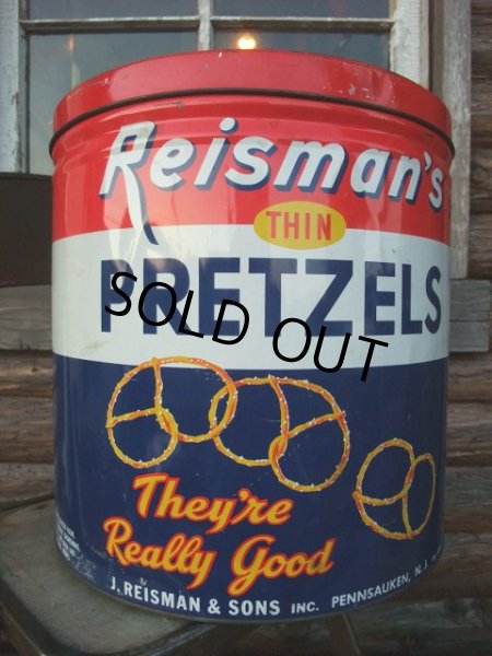 画像1: Vintage Reisman's Pretzel Tin Can (NK-145) (1)