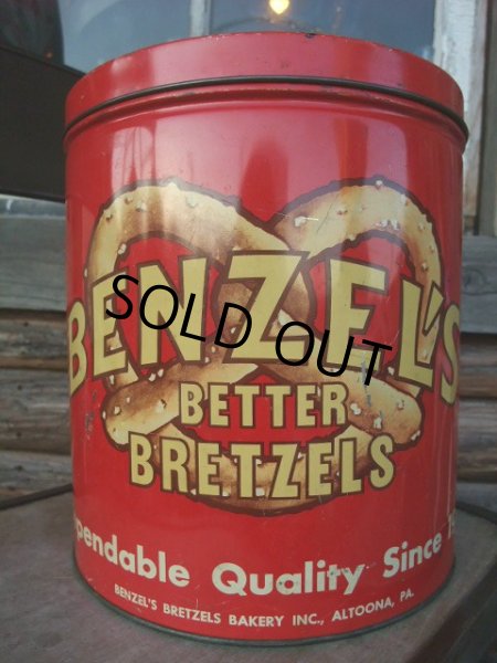 画像1: Vintage Benzel's Bretzel Tin Can (NK144) (1)