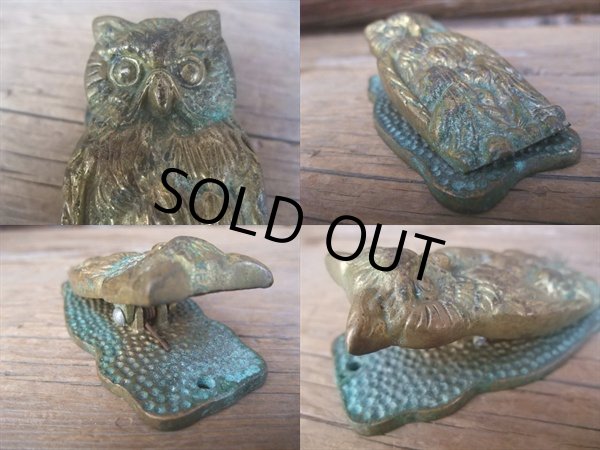 画像3: Vintage U.S.A. Owl Brass Clip (NR-301) (3)