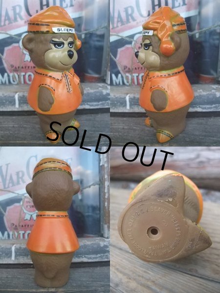 画像2: 70s Vintage TRAVE LODGE Sleepy Bear Viny Doll (2)