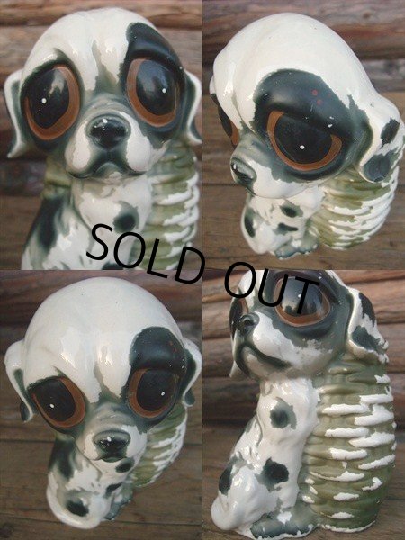 画像3: 60s Vintage Ceramic BIG SAD EYES DOG #C (NK189)  (3)